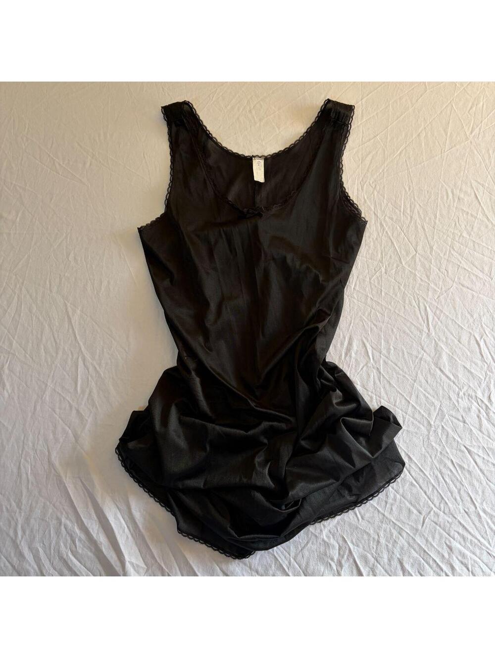 Black Maxi Dress Nightgown Chemise Nightie Goth Coquette Witchy